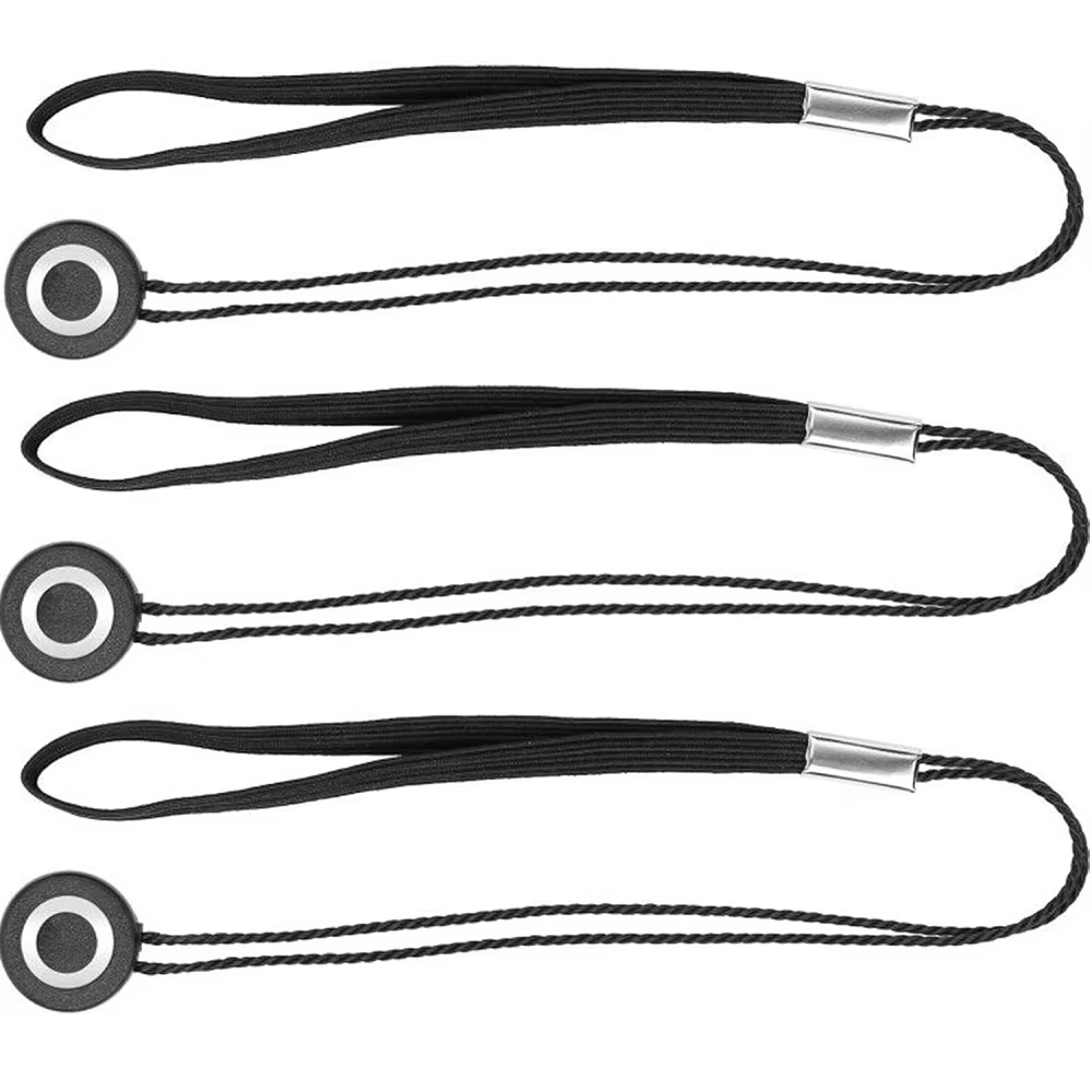 3 Pack Lens Cap Keeper with Microfiber Cleaning Cloth for DSLR