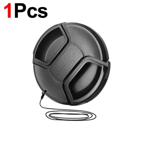 Universal Lens Cap with Strap for DSLR Cameras 49-62mm