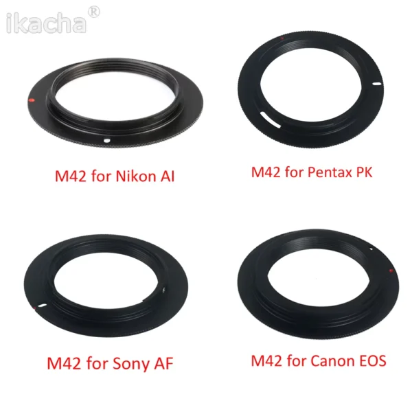 Metal M42 Lens Adapter Ring Mount for Canon Nikon Sony Pentax