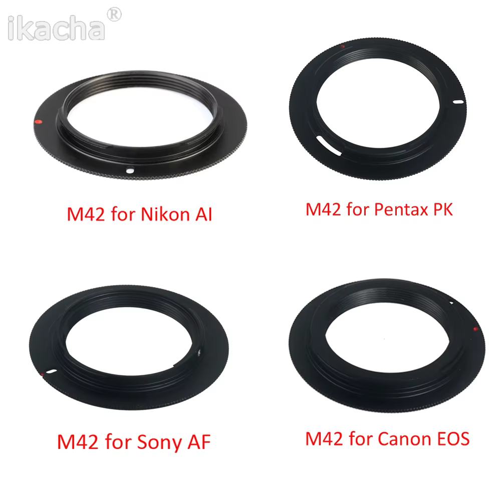 Metal M42 Lens Adapter Ring Mount for Canon Nikon Sony Pentax
