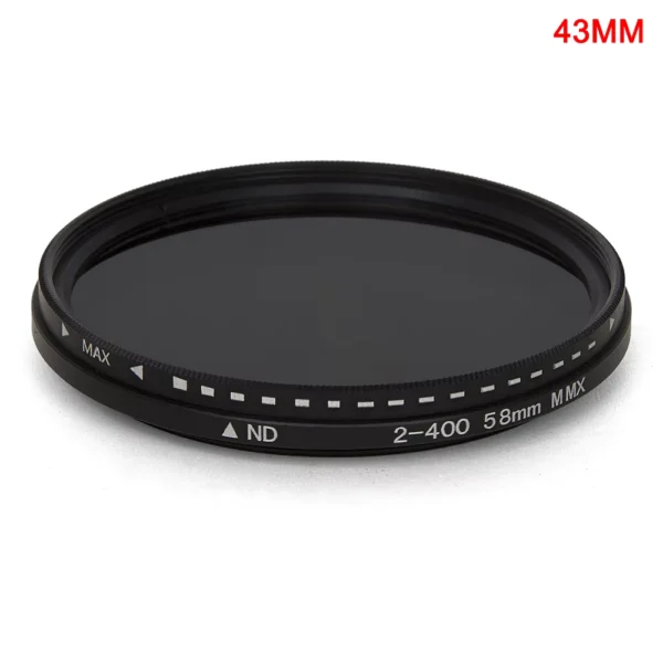 Variable ND Camera Filter Adjustable 37-82mm Lens