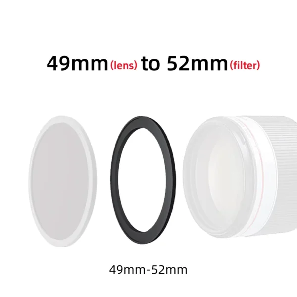 Step Up Camera Lens Filter Adapter Rings Aluminum Alloy