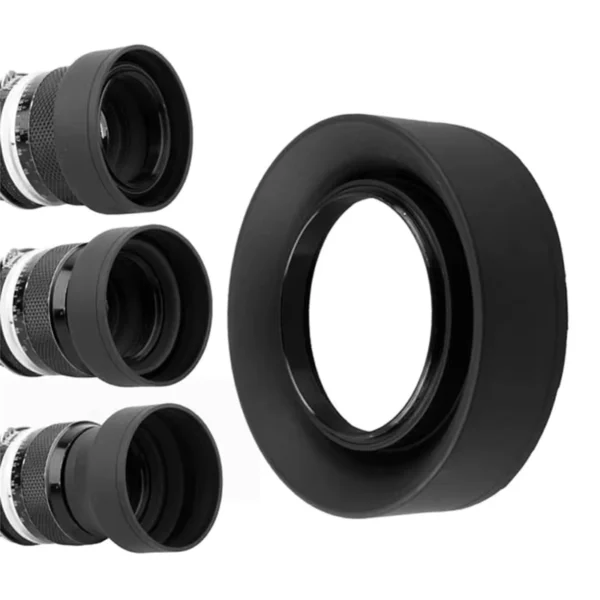 3-in-1 Collapsible Rubber Lens Hood for Camera Lenses