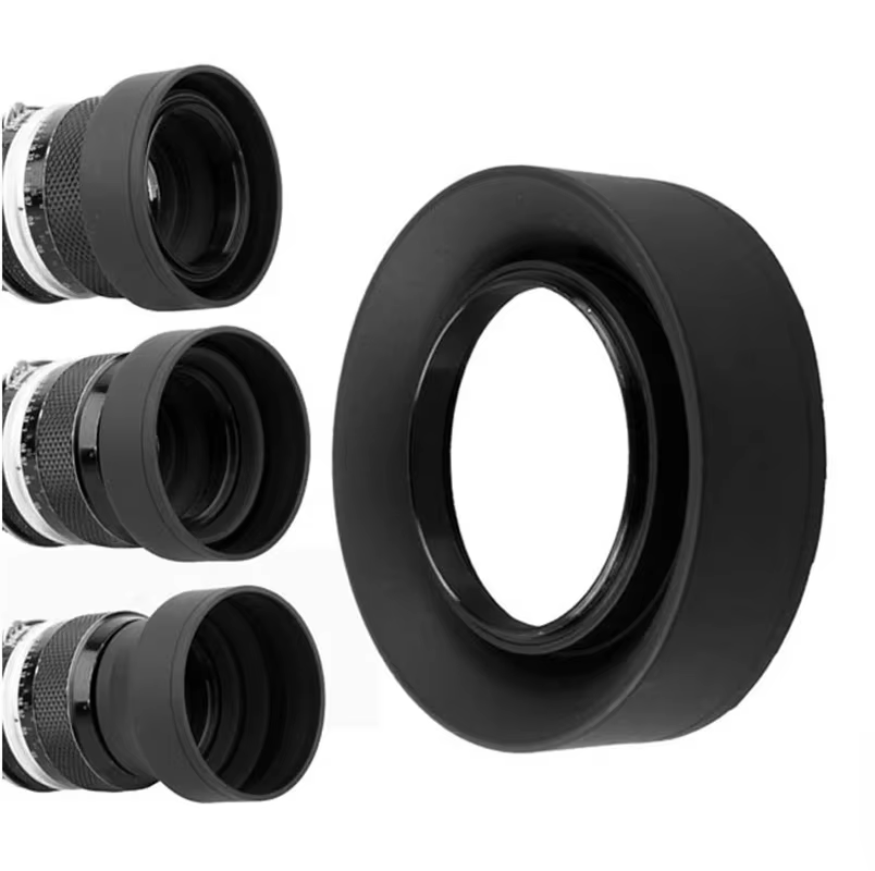3-in-1 Collapsible Rubber Lens Hood for Camera Lenses