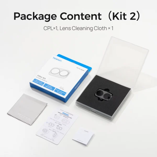 TELESIN Magnetic CPL VND Cool Rose Lens Filter Kit for DJI 4P