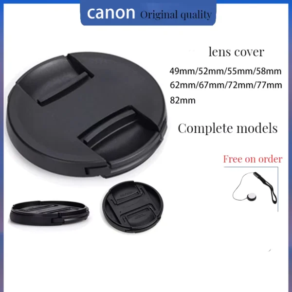 Multi-Size Snap-On Front Lens Cap for Sony Canon Nikon
