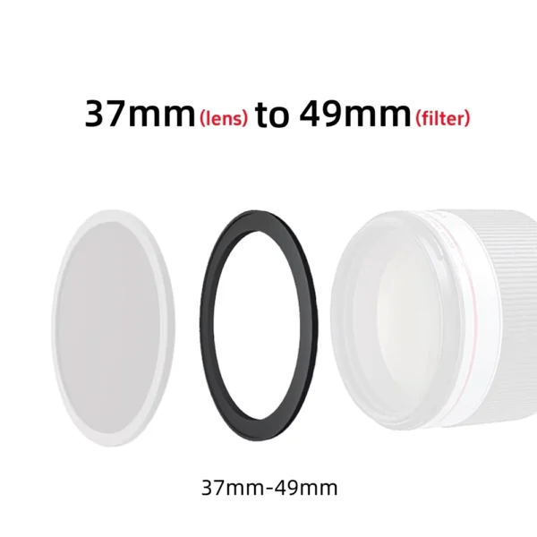 Aluminum Lens Step Up Filter Adapter Rings Various Sizes
