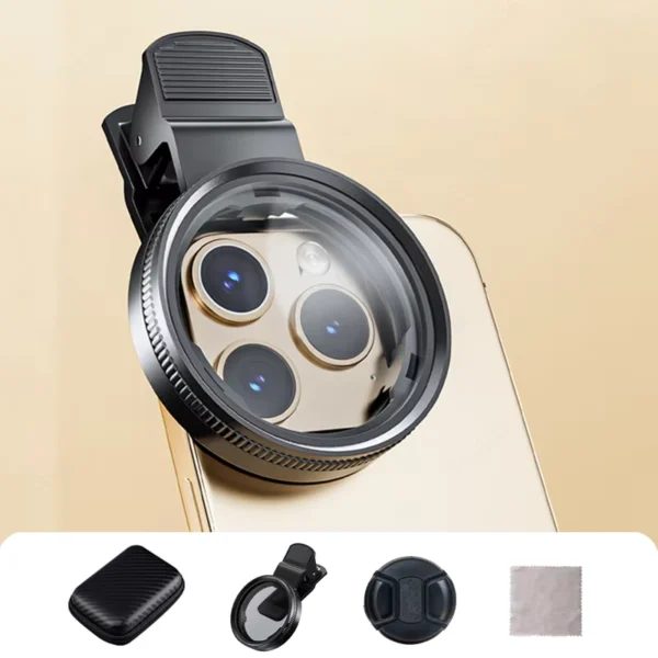 52mm CPL Circular Polarizer Filter with Clip for Smartphones