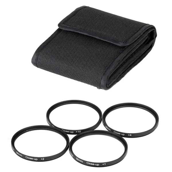 Close Up Macro Filter Kit +1+2+4+10 37-77mm for Cameras