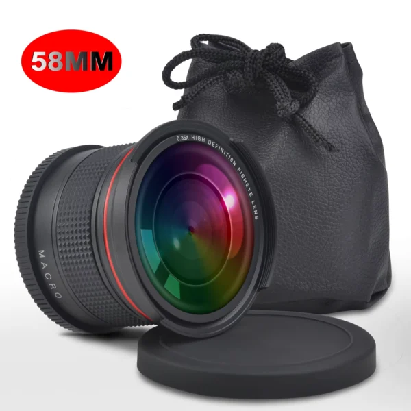 58MM 0.35x Fisheye Wide Angle Lens for Canon Cameras