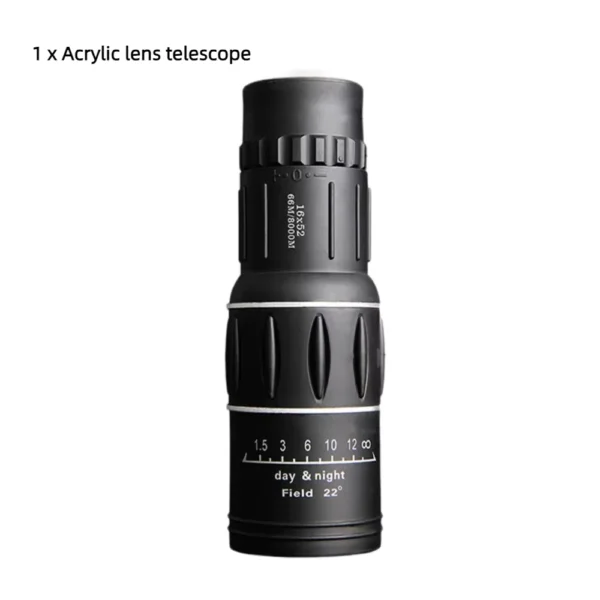 16x52 High-Power Monocular Telescope with Dual Focus Zoom