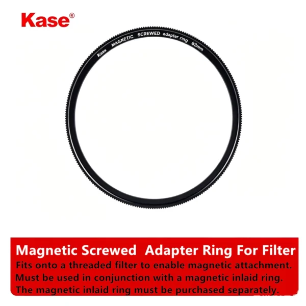 Kase Magnetic Lens & Filter Adapter Ring Kit 49-95mm