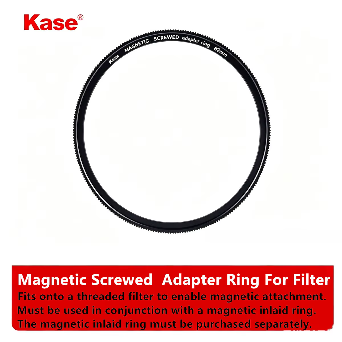 Kase Magnetic Lens & Filter Adapter Ring Kit 49-95mm