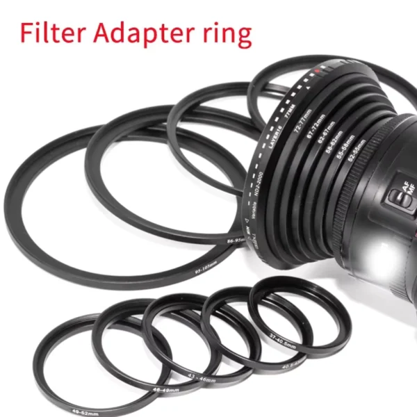 37-95mm Lens Step Up Ring Filter Adapters for Cameras
