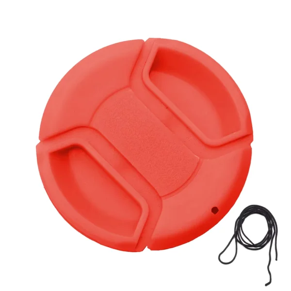 Colorful Center Pinch Snap-On Camera Lens Caps 37-67mm