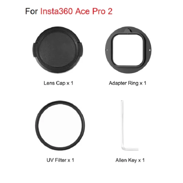 PULUZ 52mm UV Lens Filter Adapter Ring for Insta360 Ace Pro