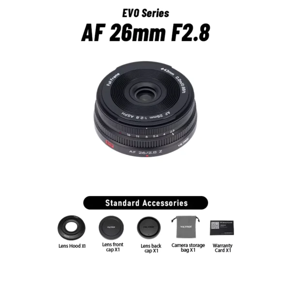 Viltrox AF 26mm F2.8 EVO Full Frame Pancake Lens