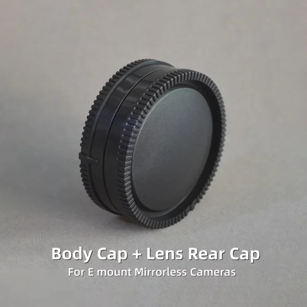 Camera Body and Lens Rear Caps for Sony E-Mount Cameras