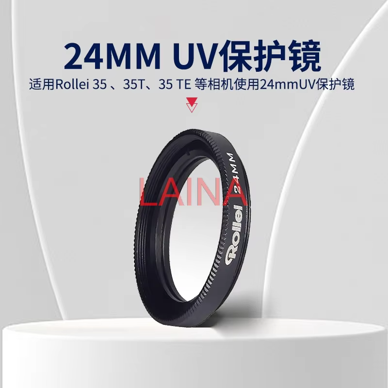 Metal Lens Hood & Cap with UV Filter for Rollei 35 Cameras