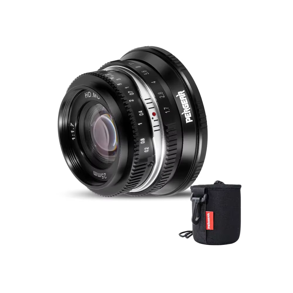 Pergear 25mm F1.7 Manual APS-C Mirrorless Camera Lens