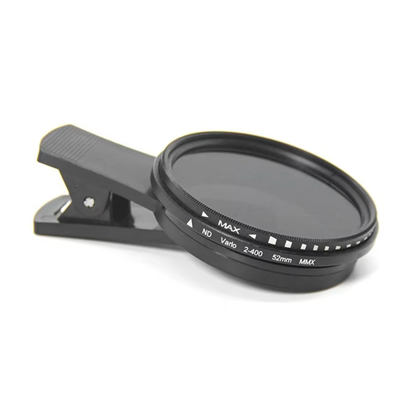 52mm Clip-On ND2-ND400 Variable ND Filter for Smartphones