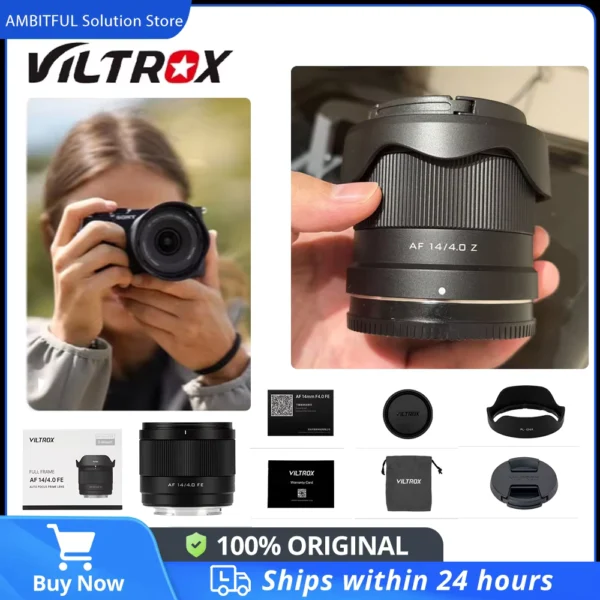 VILTROX AF 14mm F4 Lens for Sony E & Nikon Z Mirrorless