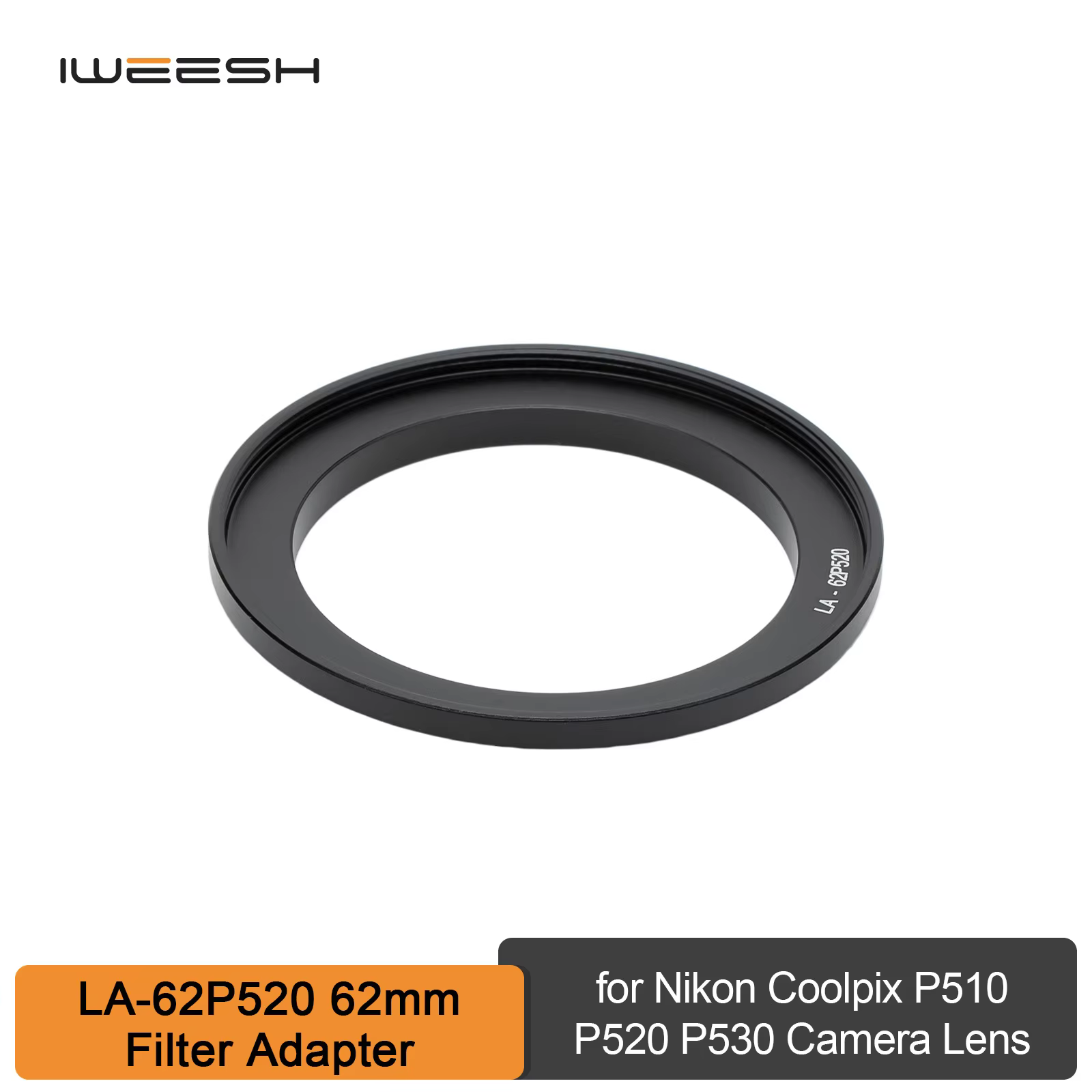 LA-62P520 62mm Filter Adapter Ring for Nikon Coolpix