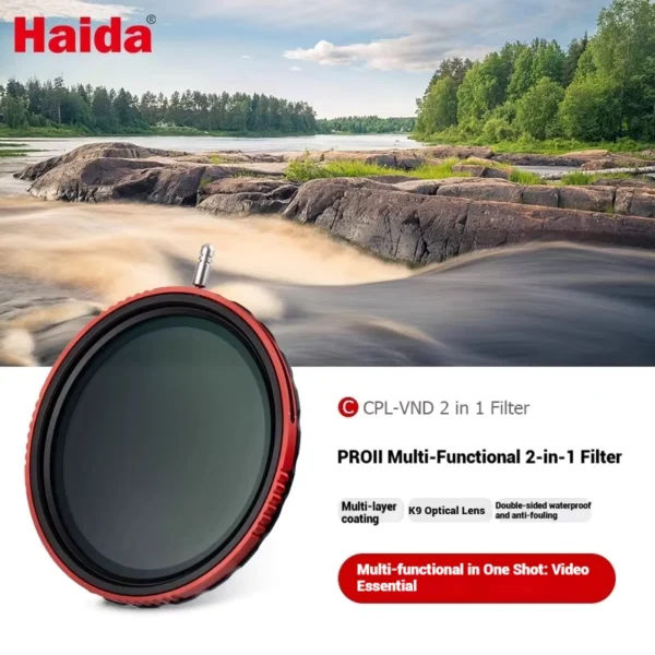 Haida PROII CPL-VND 2-in-1 Variable Polarizer ND Lens Filter