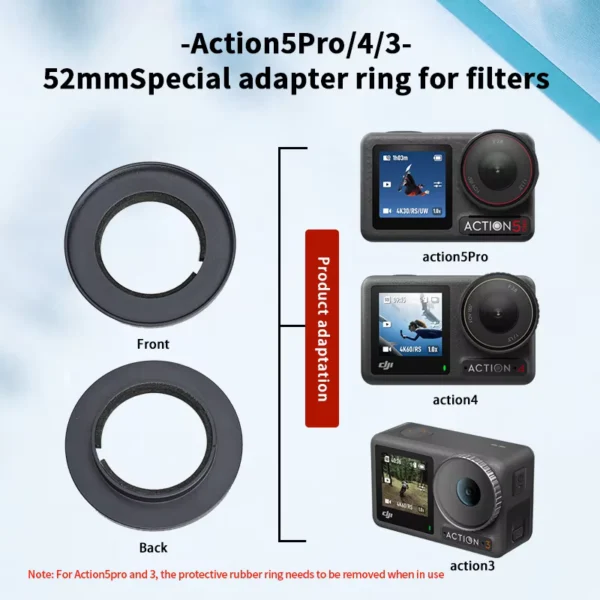 52mm Camera Filter Set for DJI Action5Pro/4/3