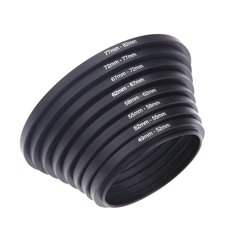 Metal Step Up Lens Adapter Rings Aluminum 37-82mm Set
