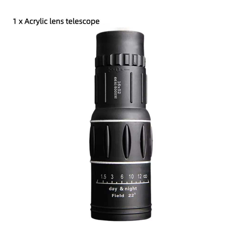 16x52 Monocular Telescope with High-Power Optical Zoom