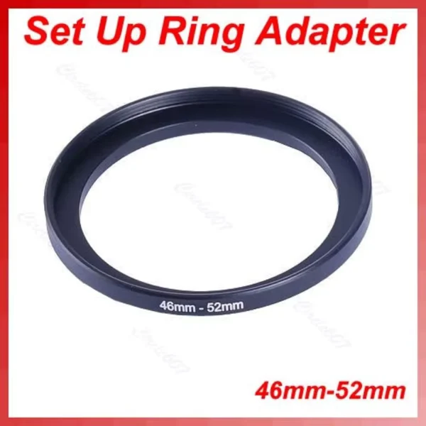 Metal 46mm to 52mm Step Up Lens Filter Adapter Ring