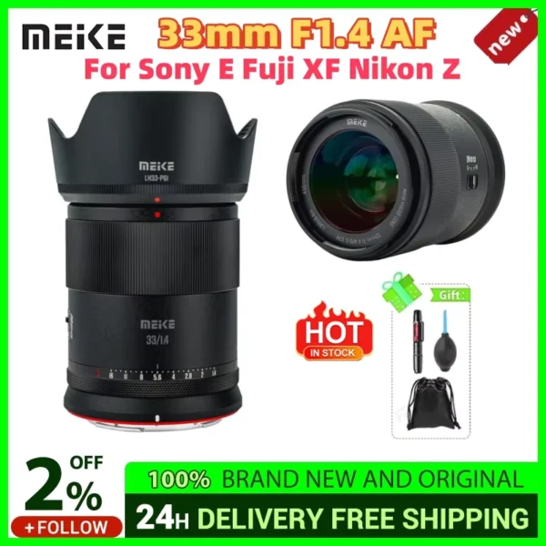 MEIKE 33mm F1.4 Auto Focus APS-C Prime Lens for Sony/Nikon/Fuji