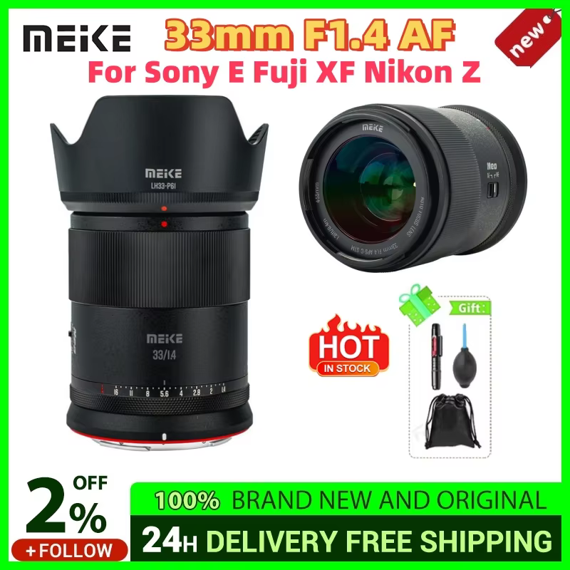 MEIKE 33mm F1.4 Auto Focus APS-C Prime Lens for Sony/Nikon/Fuji