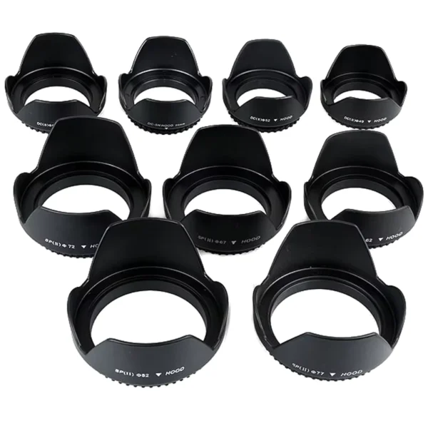 Flower Petal Screw-On Lens Hood for 49-77mm Lenses