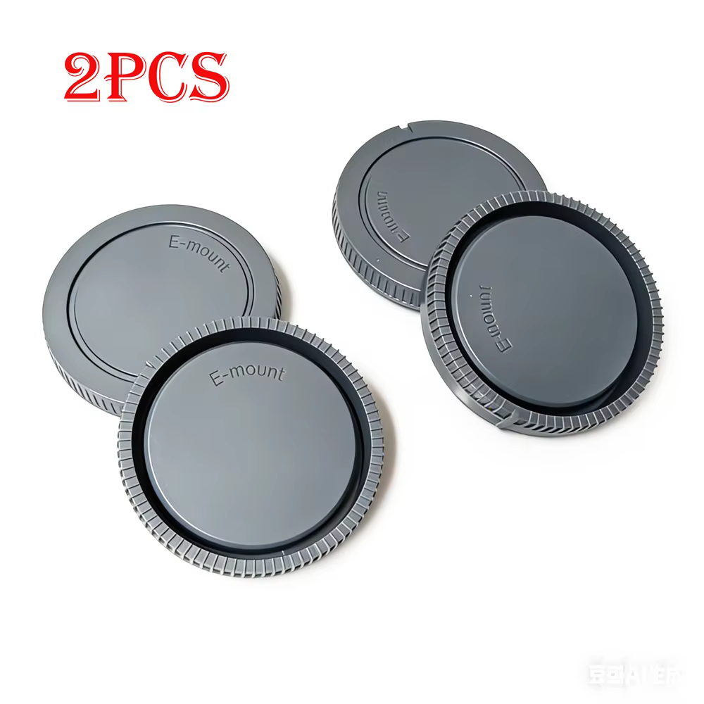2PCS Body Front Cover and Rear Lens Cap for Sony E-Mount