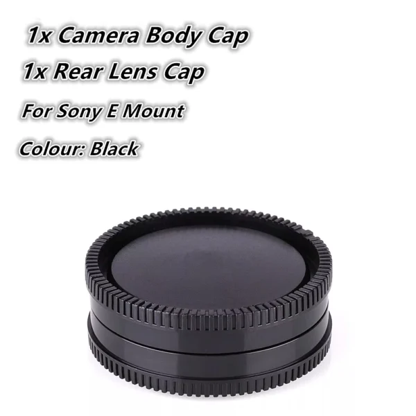 E Mount Camera Body & Rear Lens Cap for Sony Cameras