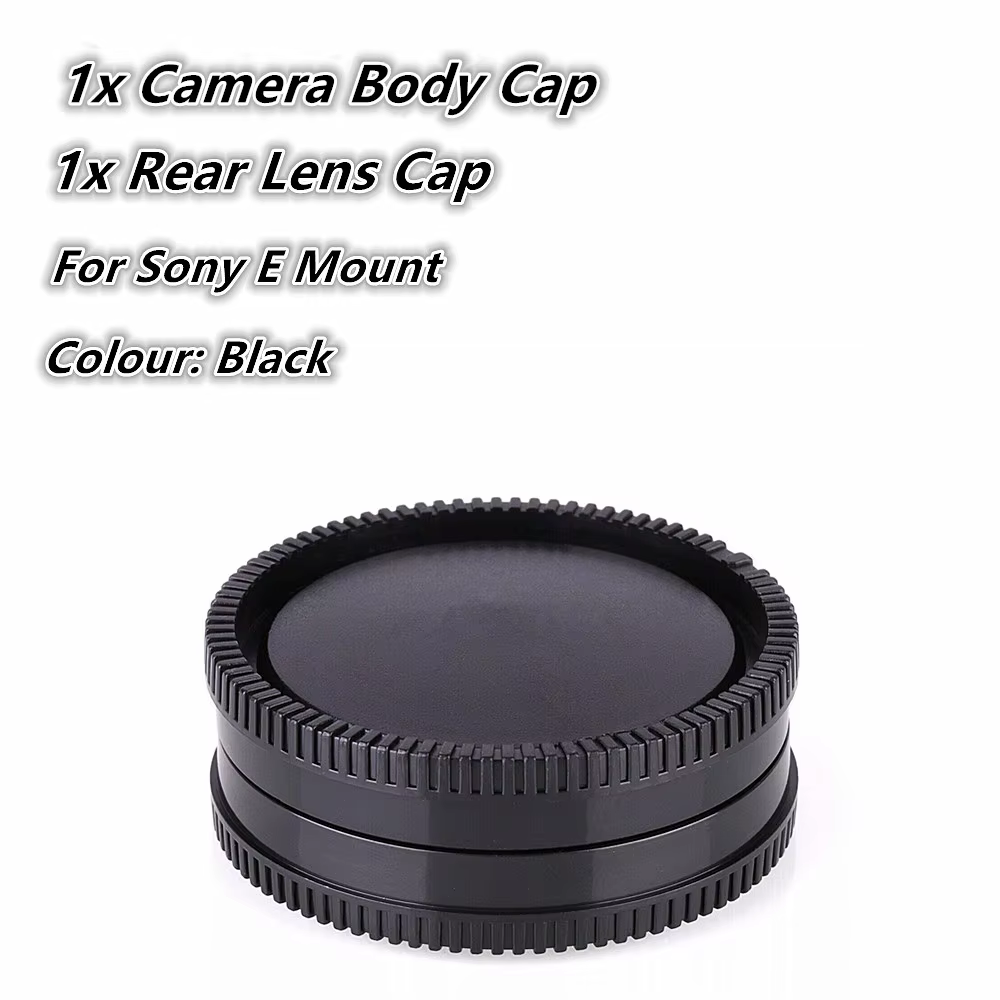 E Mount Camera Body & Rear Lens Cap for Sony Cameras