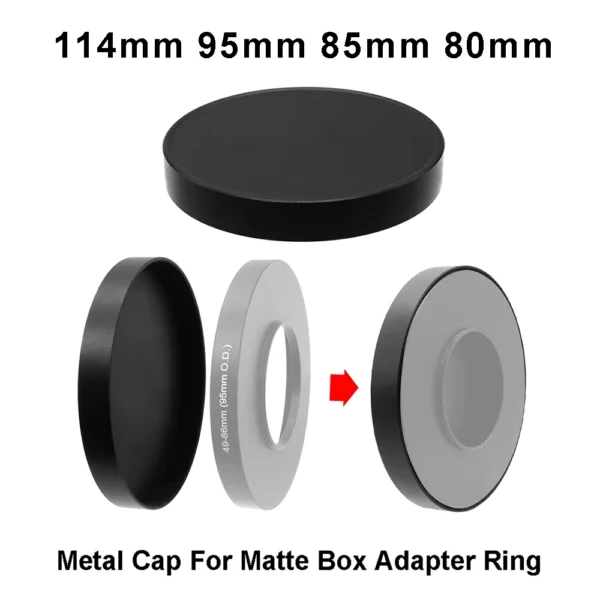 Durable Metal Lens Caps for Matte Box Adapter Rings
