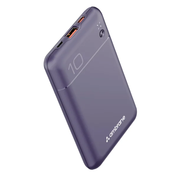 Ambrane Pocket Charge 22.5W 10000mAh Power Bank Purple