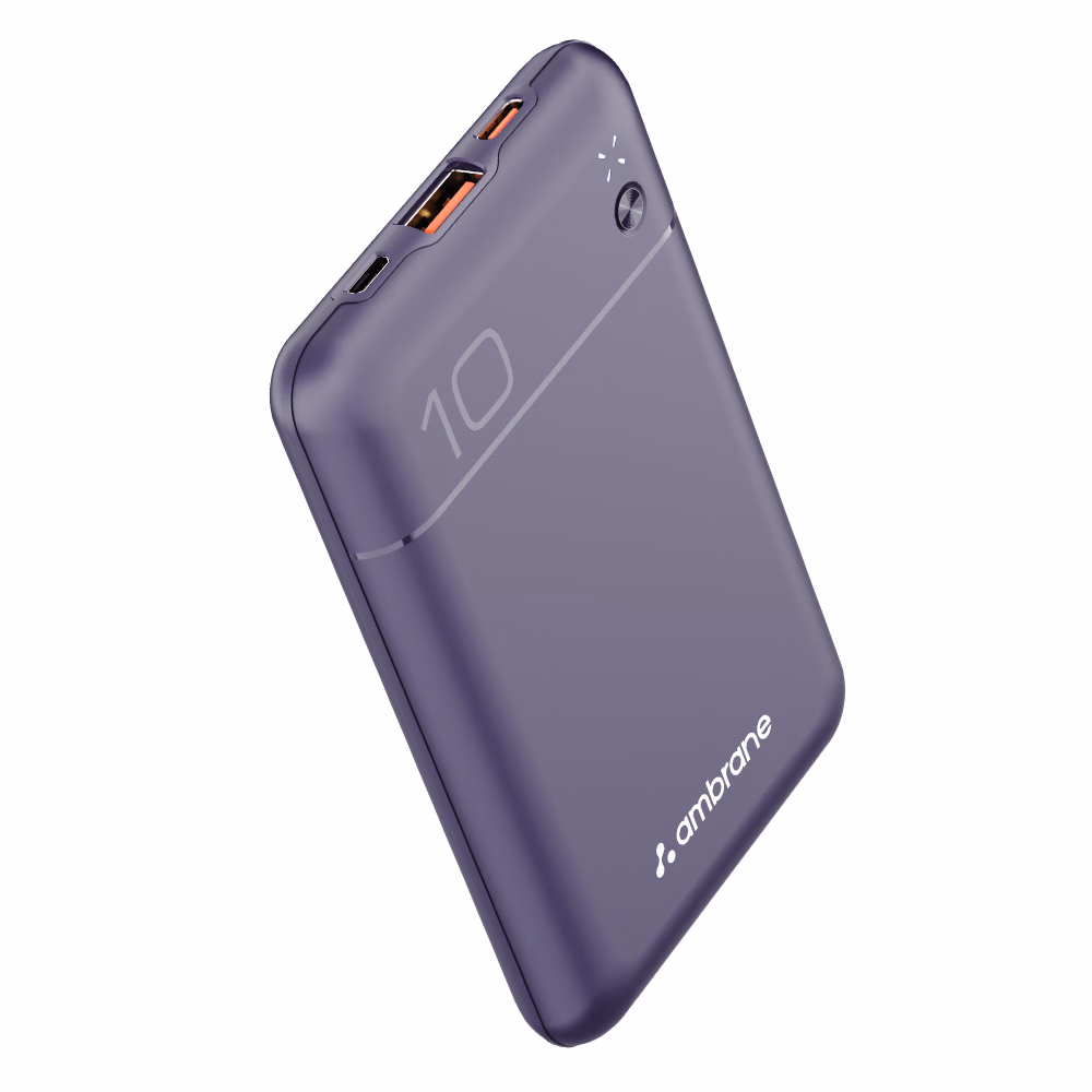 Ambrane Pocket Charge 22.5W 10000mAh Power Bank Purple