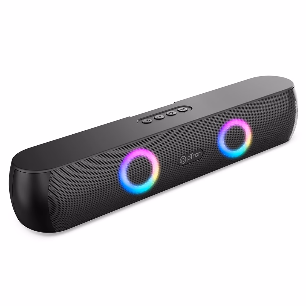 pTron Funk Wave v1 16W Bluetooth Soundbar with RGB Lights