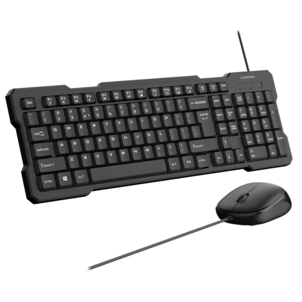 Ambrane KeyFlex Wired Keyboard and Mouse Combo Black