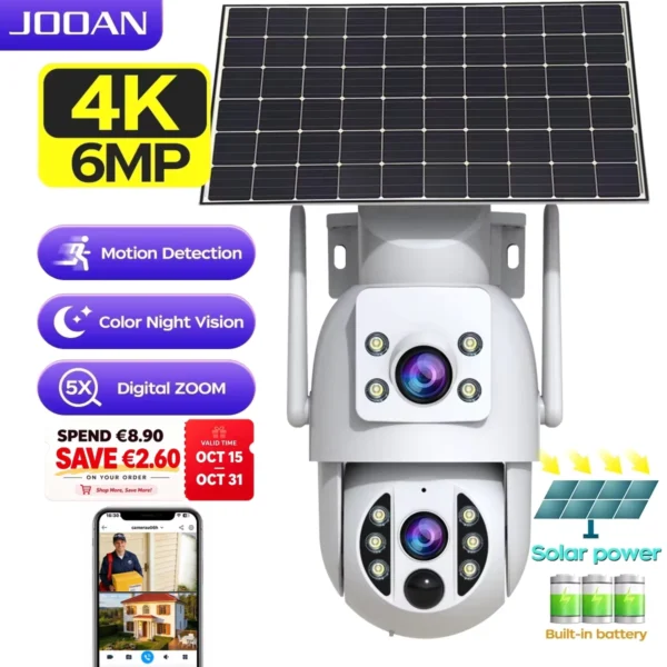 JOOAN 4K Solar Wireless Outdoor Security Camera