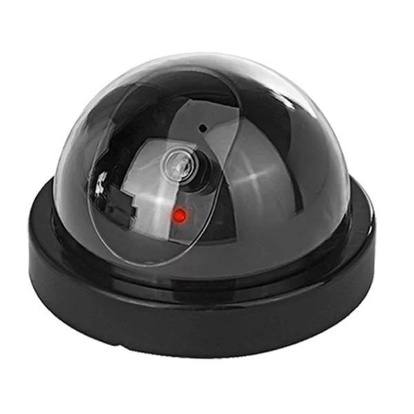 Dummy Fake Security Camera with Red LED Light Battery Powered