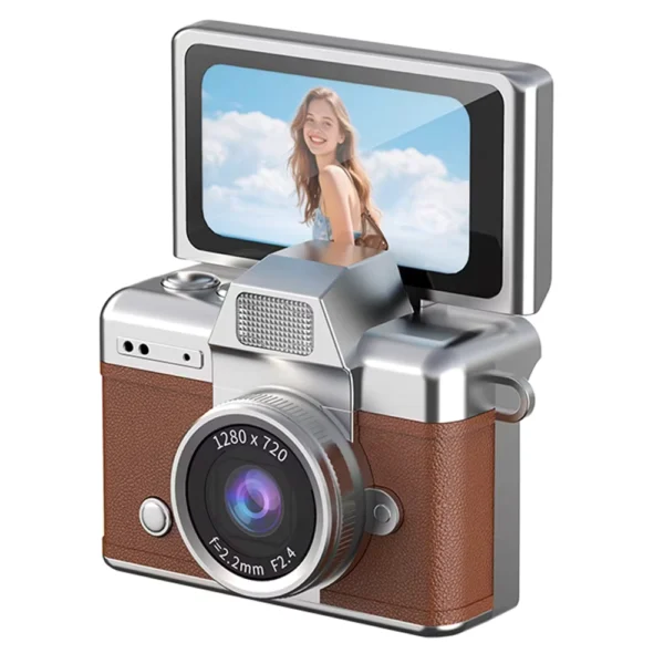 Ourlife Mini Thumb Keychain Camera with Flip Screen HD 720p