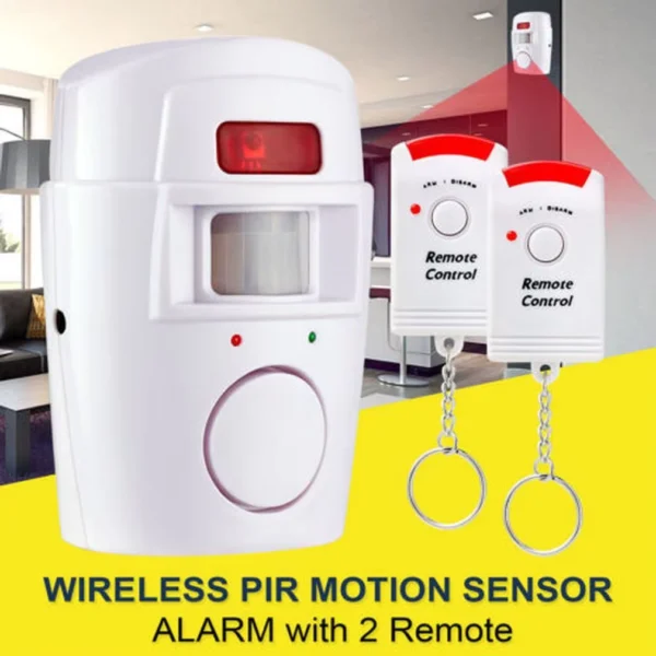 Wireless Infrared Motion Sensor Alarm with Remote Control