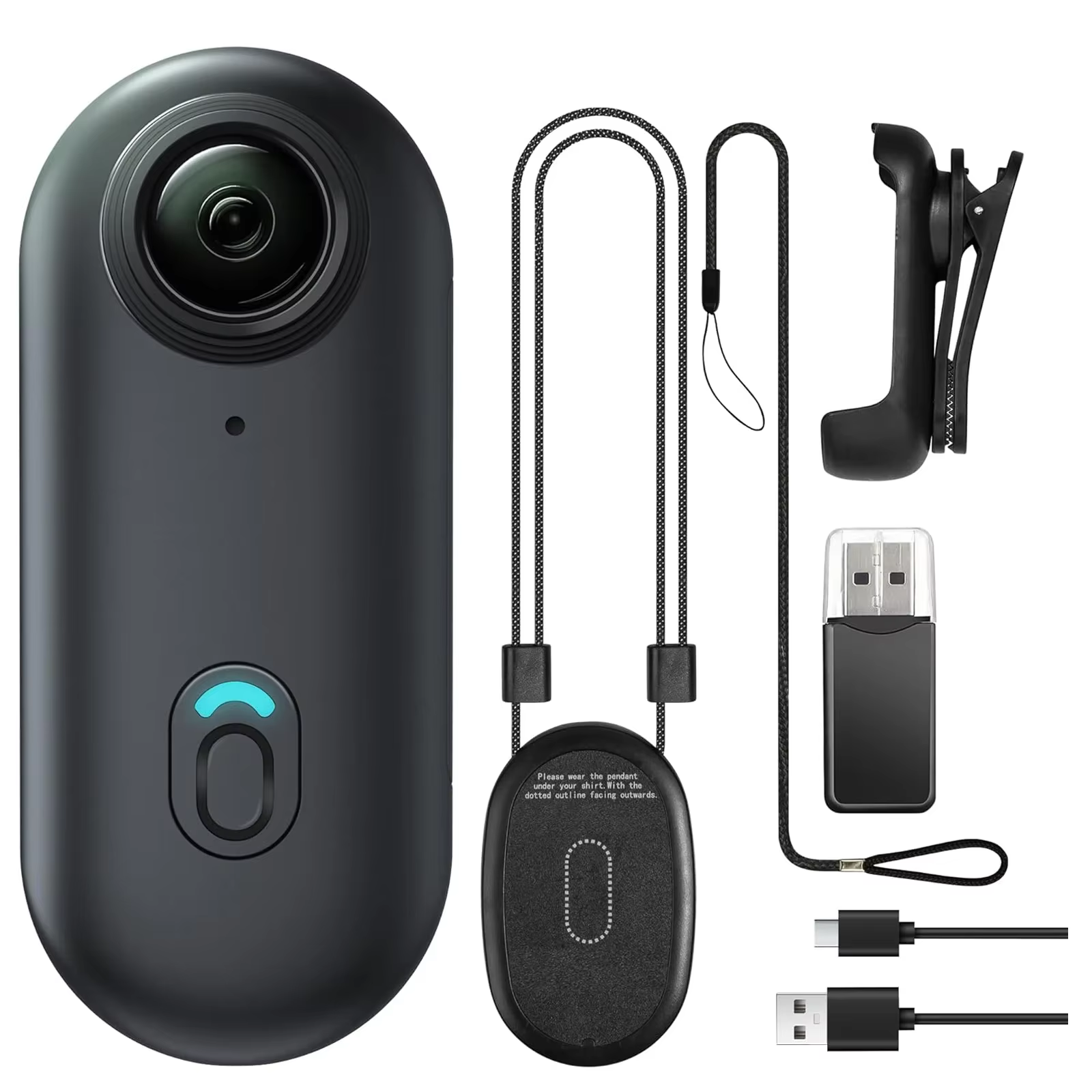 Mini 1080P Body Camera with Magnet & Clip Accessories