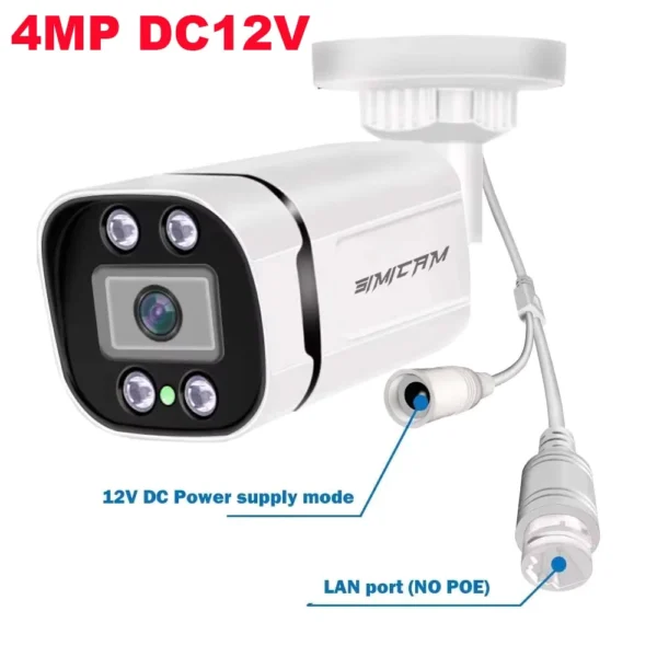 8MP 4K PoE IP Bullet Camera with Night Vision & Audio