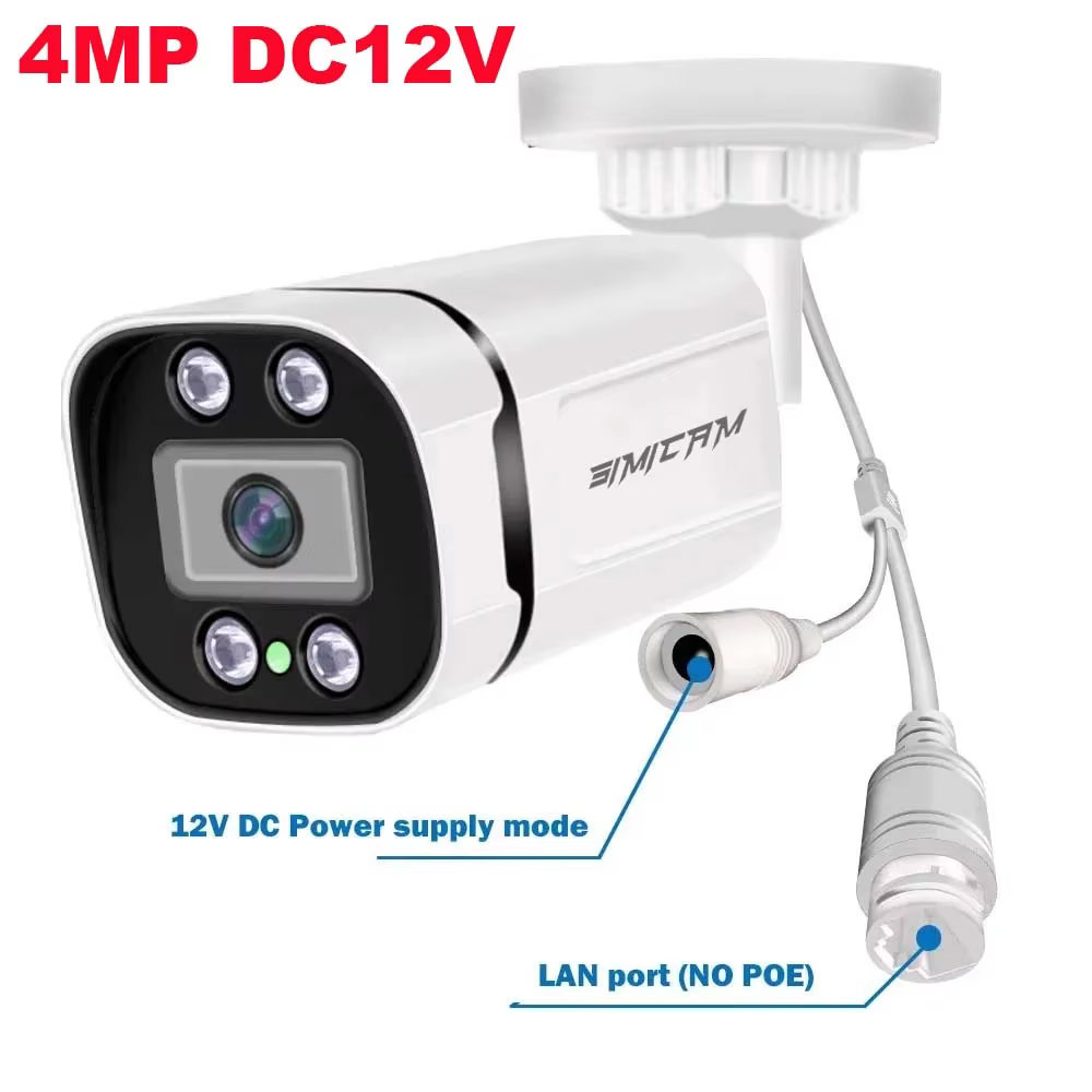 8MP 4K PoE IP Bullet Camera with Night Vision & Audio